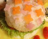 梅雨のキャラ弁にあじさいライスバーガー作り方3写真