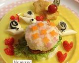 梅雨のキャラ弁にあじさいライスバーガー作り方4写真