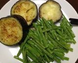 焼き茄子と十六ささげの甘味噌がけ作り方2写真