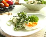 とろろで和風冷製モロヘイヤパスタ♬作り方4写真