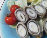 チーズちくわ肉巻き　大葉でさわやか作り方4写真