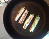 焼き豚♡キュウリの焼くだけ春巻き作り方4写真