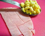 うちのコーンハムエッグ作り方1写真