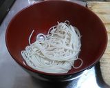 そうめんとかいわれの味噌汁作り方1写真