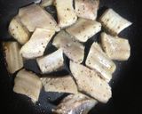 シマホッケ干物　トマトとタアサイソテー　作り方5写真