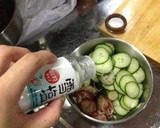 中華風きゅうりとトマトとみょうがの酢の物作り方1写真