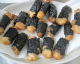 韓国風☆明太子味の山芋の磯辺揚げ♪作り方7写真
