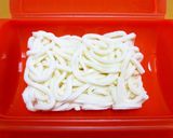 夏はレンジで♪汁なし☆月見きつねうどん作り方1写真