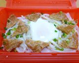 夏はレンジで♪汁なし☆月見きつねうどん作り方8写真