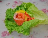ｴﾃﾞｨﾌﾞﾙﾌﾗﾜｰの花束ｻﾗﾀﾞ作り方1写真