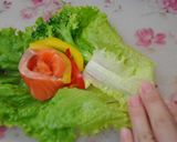 ｴﾃﾞｨﾌﾞﾙﾌﾗﾜｰの花束ｻﾗﾀﾞ作り方2写真