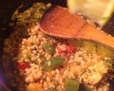 発芽緑豆と野菜の美味しいピラフ：インド発作り方15写真