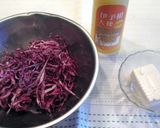 レッドキャベツのお豆腐和え作り方1写真