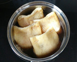 定番。卵の巾着煮 青菜添え作り方3写真