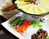 豚肉の甜麺醤炒めと彩り野菜で春餅作り方17写真