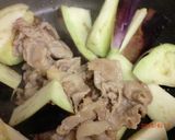 副菜～ナスと豚肉の煮物作り方3写真