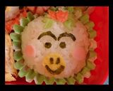 ❀はなかっぱ ももかっぱの簡単キャラ弁❀作り方1写真