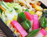 スナップエンドウとかまぼこ＊にんにく醤油作り方3写真