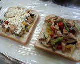 簡単♪照り焼きチキンマヨピザトースト♡作り方6写真