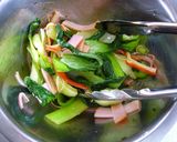 さっぱり♬チンゲン菜の冷た～い中華サラダ作り方3写真