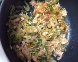 簡単でおいしい、ツナとネギの中華風パスタ作り方7写真