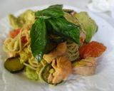 ズッキーニとサーモンの夏野菜パスタ作り方7写真