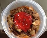 麻婆茄子リメイク「超簡単ミートグラタン」作り方1写真
