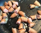 簡単!ウインナーと水菜のガーリックパスタ作り方5写真