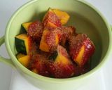 かぼちゃのレンジdeケチャップ煮作り方1写真