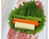 豚肉の青しそとろりんチーズ巻き作り方3写真