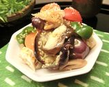 野菜と鶏ささみの搾菜ラー油和え作り方12写真