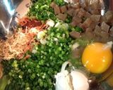 小ねぎ、長ねぎで、こんにゃく入りねぎ焼き作り方1写真