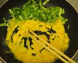 捨てないで！キャベツの外葉で卵炒め作り方3写真