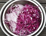 赤い野菜のヘルシーコールスロー作り方1写真