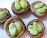 椎茸の空豆カップ❀作り方2写真
