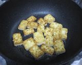 葱入り醤油味焼き豆腐作り方4写真