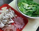 簡単　青梗菜とエビの中華風炒め物作り方1写真
