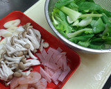 簡単　青梗菜とエビの中華風炒め物作り方1写真