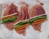 わさびでピリッ！野菜の肉まきまき作り方5写真