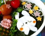 七夕ｷｬﾗ弁*うさぎﾁｬﾝの星に願いを*作り方3写真