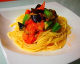 夏野菜で超簡単♬トマト冷やしパスタ作り方2写真