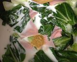 青梗菜とハムのとろとろミルク煮作り方3写真