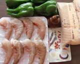 ピーマンのカップで、海老のオーブン焼き作り方1写真