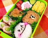 ♡LINEムーン＆ブラウン弁当♡作り方4写真