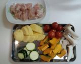 簡単おしゃれ☆焼くだけ野菜＆チキン作り方1写真