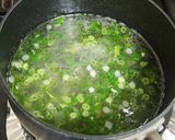 ゆで鶏汁で♪鶏ネギスープ作り方3写真