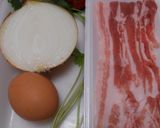 豚ばら肉と玉葱と玉子で・簡単豚玉丼作り方1写真