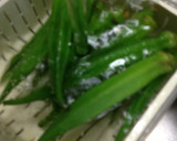 超簡単！オクラとわかめとしらすの和え物作り方3写真
