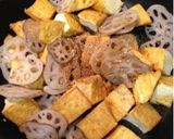 厚揚げと皮付き蓮根のヘルシー炒め♪作り方2写真