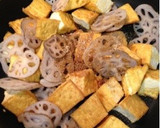厚揚げと皮付き蓮根のヘルシー炒め♪作り方2写真